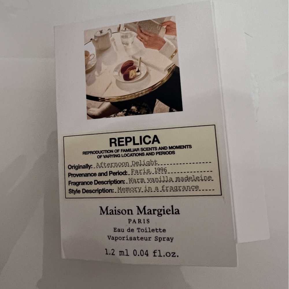 NWT sample size 
Maison Margiela REPLICA "Afternoon Delight" Eau de Toilette.